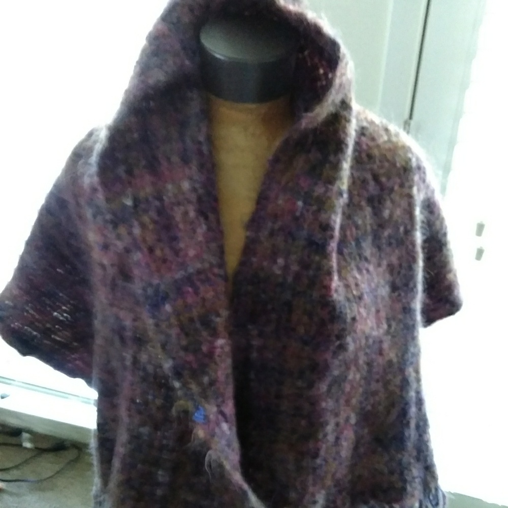 Multi Colored Mohair Wool Wrap - image 2